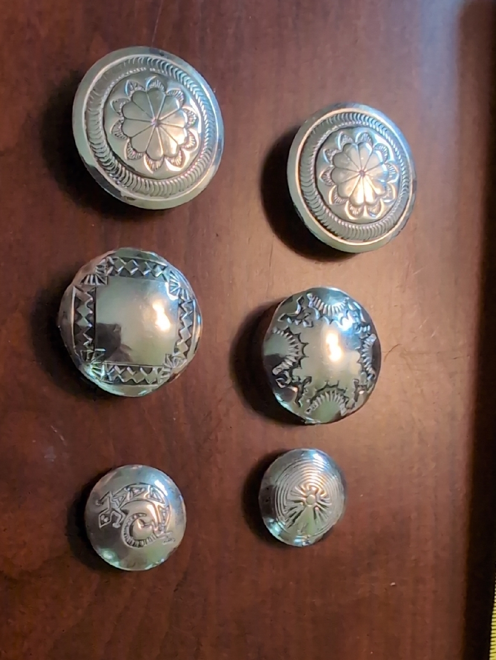 Assorted Silver Button Covers/Conchos